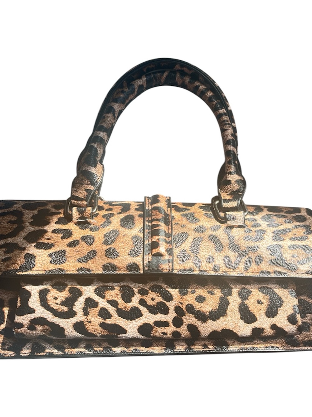 New Animal Print Structured Top-Handle Bag/ Crossbody